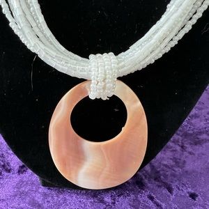 Seadbeed shell necklace